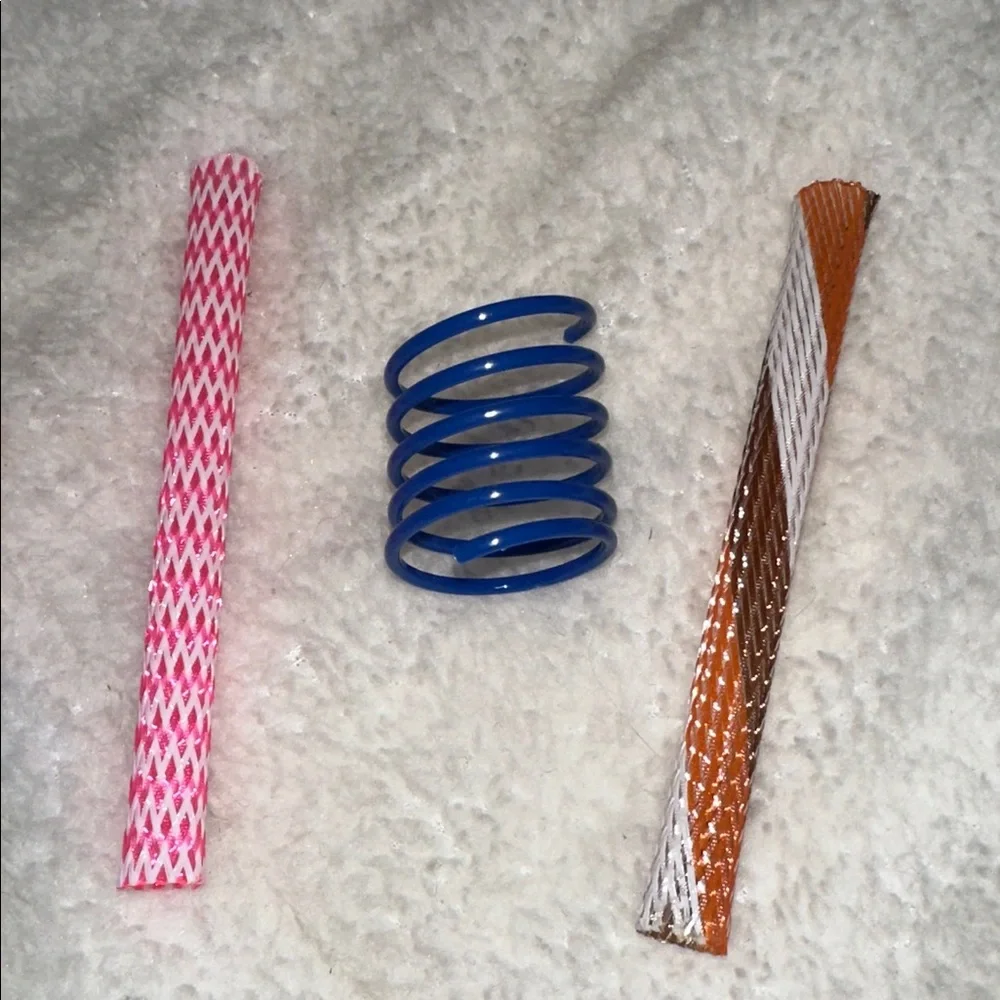 Colorful Cat Toy Set of 8 New pink blue brown orange